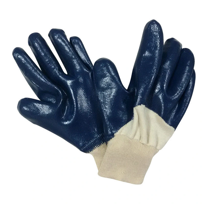 Fully Yellow Nitrile Coated Gloves Labor Hand Gardening Work Glove