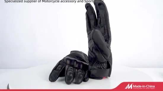 Guantes de cuero baratos de fábrica para motocicleta, guantes impermeables con pantalla táctil para montar en motocicleta, guantes de cuero para moto de cross